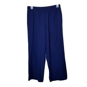 JM Collection Blue Pull On Pants Women Size Medium Crinkle